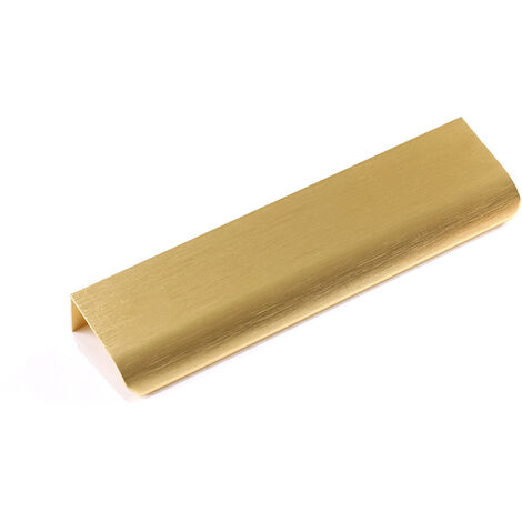 10pcs 128mm or poignée de meuble poignée de meuble en aluminium, poignée de cuisine moderne poignée de porte incurvée poignée de tiroir cachée armoire chambre salle de bain (1/5)