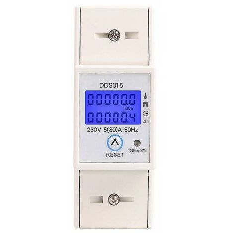 Compteur électrique monophasé 5-80 A 230v 50hz Compteur d'énergie électrique numérique (1/5)