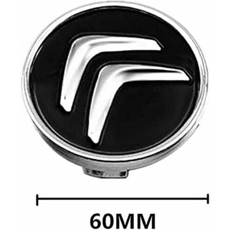 Centre Roue 4×60mm Cache Moyeux Pour Citroen Badge Logo Noir Autres pièce  de rechange