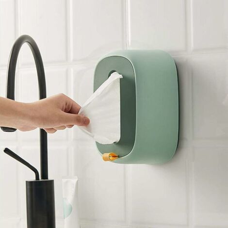 Porte-distributeur De Lingettes Humides Mural - Boîte Rangement Pour Serviettes, Bureau, Cuisine, Salle De Bain