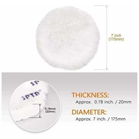 5 pièces 180mm laine polissage éponge disque polissage tampons de polissage pour Machine à polir Machine à polir