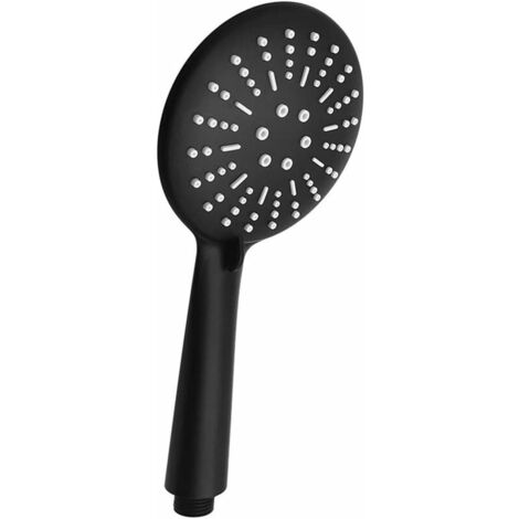 Pommeau de douche noir Douchette à main avec tuyau de 1,5 m et support de douchette à 3 types de jets Pommeau de douche à économie d'eau Pomme de douche multifonctionnelle