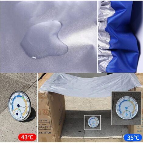 Housse Protection Climatiseur Extérieur POPETPOP - 100 X 80 X 41 Cm Argentée Imperméable
