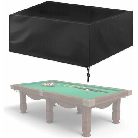 Housse de table de billard étanche housse de protection anti-poussière Oxford housse de meubles pour intérieur et extérieur 287x155x82cm, noir (1/5)