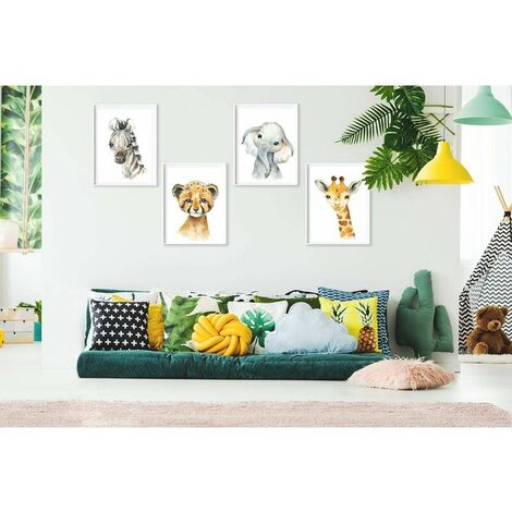 Tableau Toile "Forêt Verte Et Petit Garçon" - Impression Artistique - 40x60 Cm - Déco Murale Salon Ou Chambre - Cadre Interne Inclus