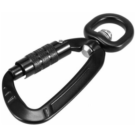 10 Mousquetons Pivotants Uxcell – Plastique Noir, 38 Mm, Pour Sangle, Rotatifs