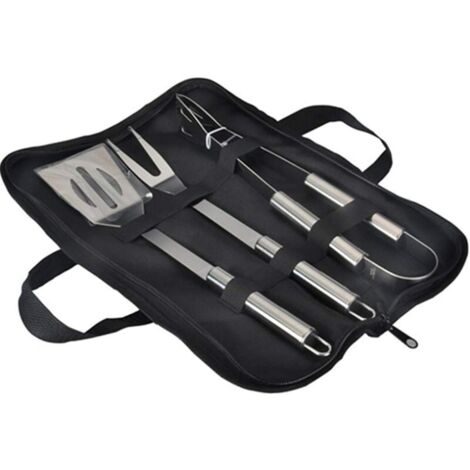 Ensemble d'outils de barbecue, kit d'ustensiles de barbecue en acier inoxydable avec sac de transport, spatule, pinces et accessoires d'outils de barbecue pour la cuisson au barbecue (1/5)