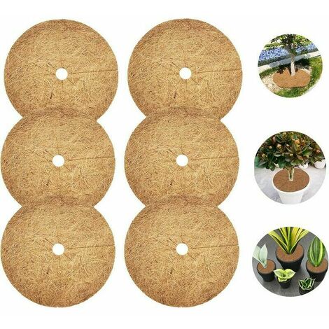 Lot De 4 Disques De Paillage En Coco - Protection Hivernale Pour Plantes En Pot Protection Contre Les Mauvaises Herbes 45 Cm 85212333