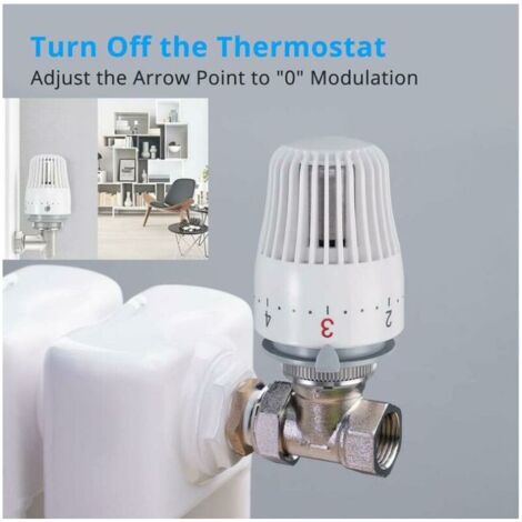 Tête Thermostatique Pour Radiateur – Réglage Facile, Compatible Filetage M30x1.5, Blanc !