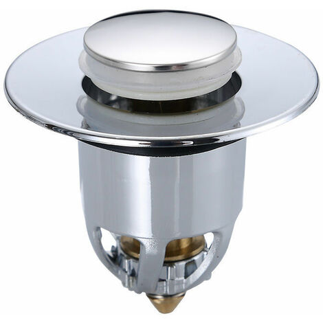 Bonde de Lavabo Pop-Up,Bouchon Lavabo Universel Acier Inoxydable Cuivre Flitre de Vidange Anti-Bloqué Popup avec Bonde et 2 Joints pour évier Cuisine Salle Bain Bouchon (1/5)