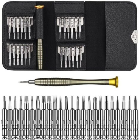 Tournevis Précision Mini 25 en 1 Kit de Tournevis Outils de Réparation pour iphone, Portable Laptop, Montre, Bijoux, Jouets, Lunettes (1/5)