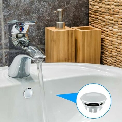 Emsea Lot De 6 Bouchons De Trop-plein Ronds Pour Evier De Cuisine Et Salle De Bain De 22 A 23 Mm
