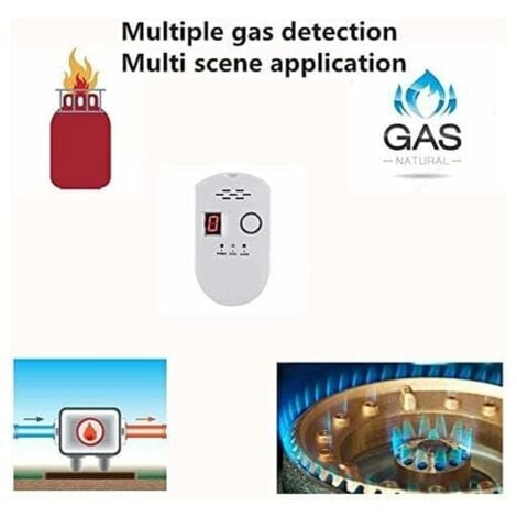 Détecteur de gaz 85 dB Gaz de ville Gaz naturel GPL Propane GPL