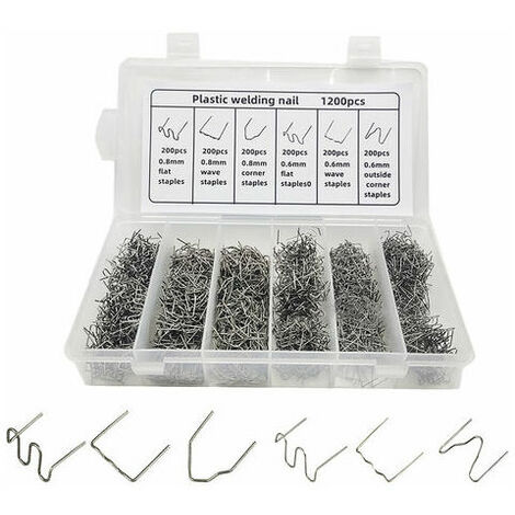 Agrafes Chaudes De Réparation En Plastique Automatique Pour La Réparation De Soudure En Plastique De Pare-Chocs De Voiture, 1200PCS (1/5)