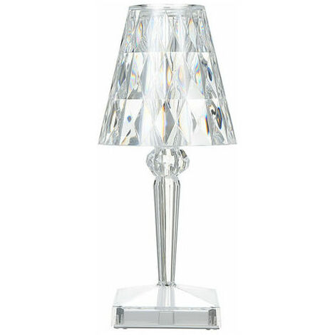 Lampe De Table En Cristal De Diamant, Lampe De Chevet Veilleuse Atmosphere Chambre, Temperature/Luminosite Reglable, Pas De Batterie, Chargement Usb - Pas de batterie, type usb (1/5)