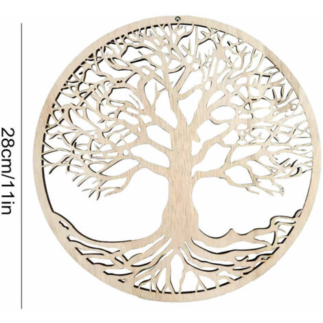 arbre de vie décoration murale en bois suspendu oeuvre décoration de la maison en bois arbre de vie pendentif décoration