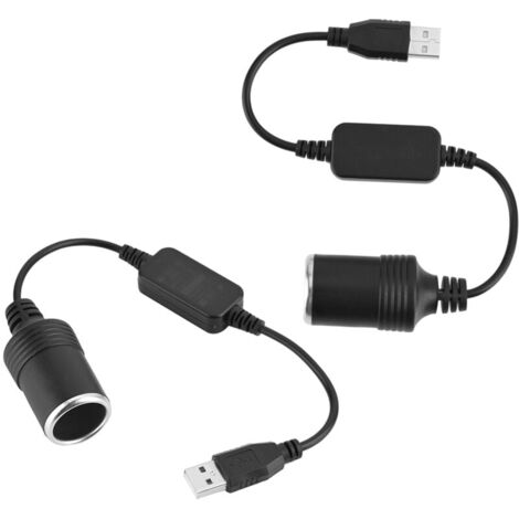 For Convertisseur d'adaptateur d'allume-Cigare, Port USB vers câble Adaptateur de convertisseur de Prise Allume-Cigare 12V