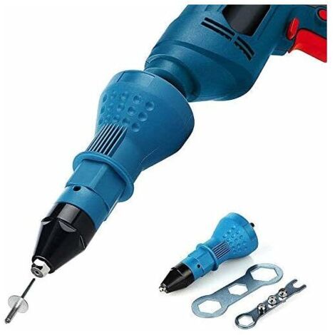 Pince à Riveter Électrique Extol Industrial 400W - Force 8000N Pour Rivets 3.2-4.8mm Acier, Alu, Cuivre