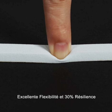 Joint Adhésif pour Porte entrée Fenêtre, Joint Isolant en Mousse Caoutchouc 2 Rouleaux 12mm x 6mm x 4m Total 8m, Joint Isolation du Froid Bruit, Antichoc Proctection Mur Poignée, Blanc