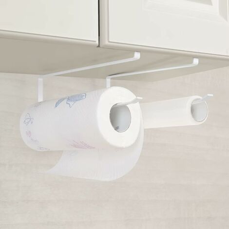 Porte Rouleau Papier Cuisine Sans Perçage - Installation Sous Armoire, Gain De Place, Acier