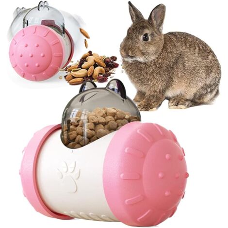 Balles de friandises interactives pour lapins, roulez et poussez, à utiliser avec des carottes en dés, des herbes séchées ou des fruits secs, balles de friandises pour lapins, cochons d'Inde, chinchil (1/5)