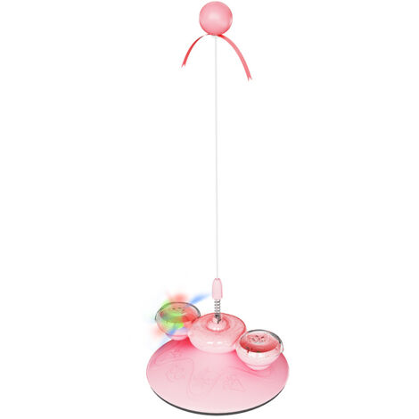 Jouet interactif pour chat avec herbe à chat, jouet pour chat d'intérieur, jouet amusant pour chaton avec boule lumineuse LED, jouet d'exercice pour chat, jouet kickball avec herbe à chat, cadeau pour (1/5)