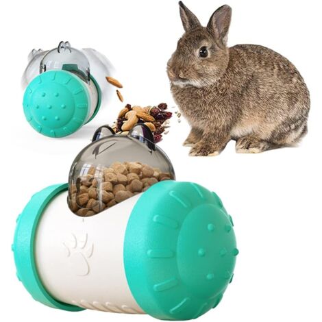 Balles de friandises interactives pour lapins, roulez et poussez, à utiliser avec des carottes en dés, des herbes séchées ou des fruits secs, balles de friandises pour lapins, cochons d'Inde, chinchil (1/5)