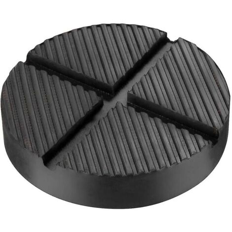 Coussinet en Caoutchouc Coussinet en Caoutchouc Coussinet de Cric de Voiture Plate-Forme de Levage Bloc de Voiture Rond Trolley Jack Tampon Changement de Pneu (1 Pcs, Noir) (1/4)