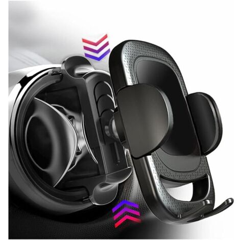 Support Telephone Voiture,Porte Telephone Ronde Voiture à Grille d'aération Facile Installer Stable Rotation 360° (1/5)