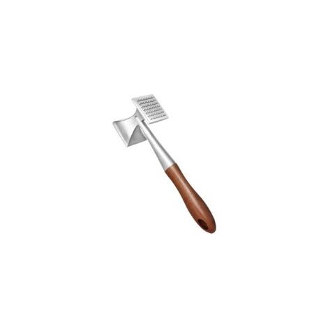 Attendrisseur à viande, maillet à viande robuste, marteau à steak avec manche en bois et alliage de zinc de qualité alimentaire, attendrisseur à viande 2 en 1, (1/5)