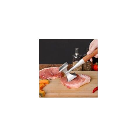 Kit Hachoir à Viande Manuel + Attendrisseur à Aiguilles - 5 Lames, 16 Aiguilles Inox - Pour Viandes Et Légumes - 7