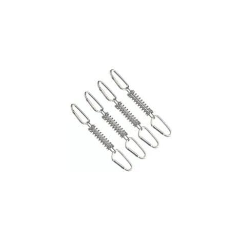 4 Pièces Ressort de Traction Boucle Ressort Tension Fixation Store, avec 8 Mousquetons, Voile D'ombrage Fixations Accessoires en Acier Inoxydable pour Tentes Auvents Camping (1/5)