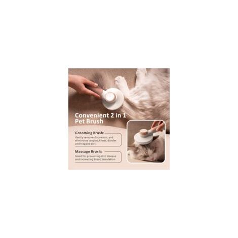 (rose)Brosse Chiens Chats, Brosse Autonettoyante Poils Morts Long Court pour Eliminer Efficacement Poils Morts et Poils Tomentose sous-Poil Tangles Dead