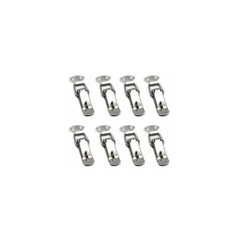 Lot De 8 Fermetures à Cliquet Réglables En Acier Inoxydable - Tendeur Levier 100kg Pour Armoire Porte Valise