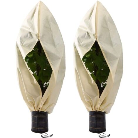 2 Pièces Housse Hivernage pour Plantes, Couverture d'hiver Végétale Non Tissée, Housse Hivernage Plante, Housse D'Hivernage, pour Tomates, Figuiers, Agrumes, Petits Arbustes180×120cm (1/5)