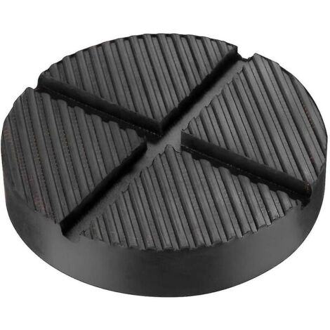 Coussinet en Caoutchouc Coussinet en Caoutchouc Coussinet de Cric de Voiture Plate-Forme de Levage Bloc de Voiture Rond Trolley Jack Tampon Changement de Pneu (1 Pcs, Noir) (1/5)