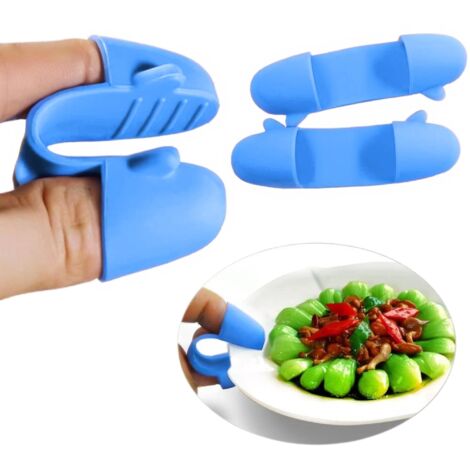 1 paire de mini gants de cuisine en silicone résistants à la chaleur, au froid, à la saleté, aux blessures, outil polyvalent comme supports de casseroles, pinces à amuse-gueules, séparateurs de filtre (1/5)