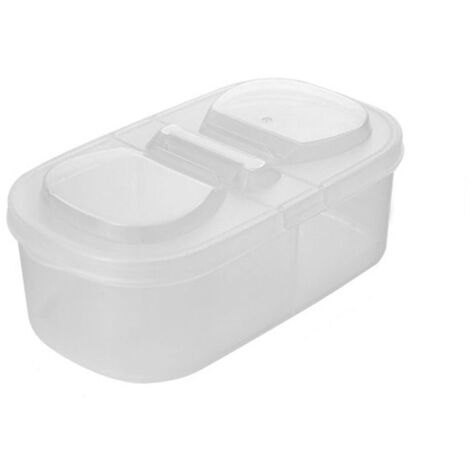 1 boîte d'assaisonnement avec tiroir, boîte de rangement portable pour épices à double couvercle, pot d'assaisonnement simple (double couvercle). (1/5)
