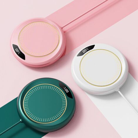 Chauffe-Tasse à Café Intelligent UUPOI Rose - Veilleuse Chat, 3 Températures, Arrêt Auto