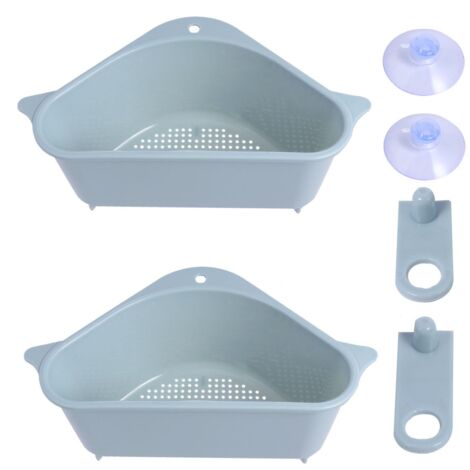 Crépine de salle de bain évier coin support évier de cuisine égouttoir panier ventouse triangulaire Drain panier (1/5)