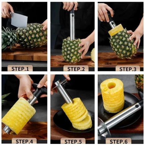 Éplucheur à spirale d'ananas en acier inoxydab... – Grandado