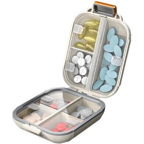 Pilulier De Voyage Avec Fermeture éclair - Organiseur Compact Pliable - Pour Médicaments, Cosmétiques, Petits Objets