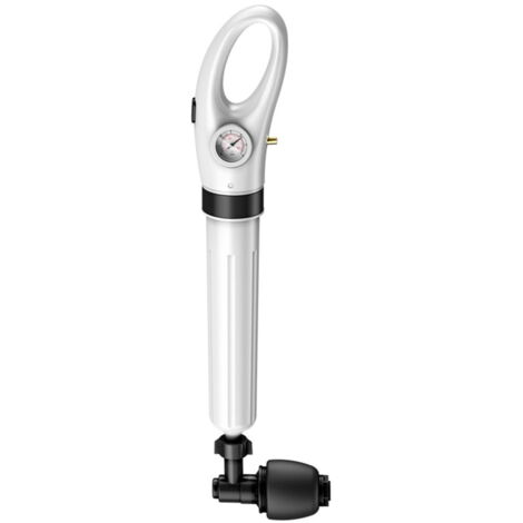 Ensemble de déboucheur de toilettes à haute pression Déboucheur d'égout pneumatique avec manomètre de pression d'air visuel Éviers de salle de bain Drains de sol (1/5)