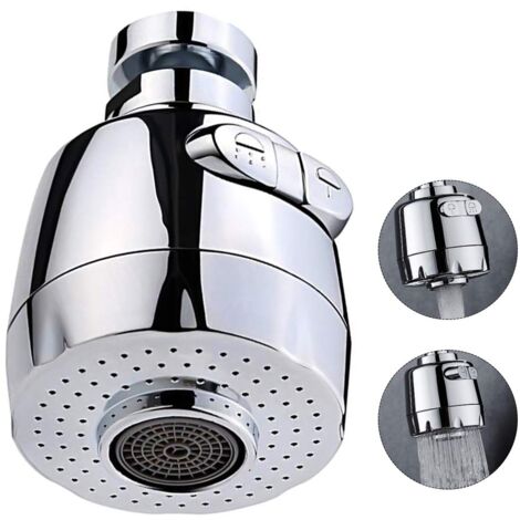 Aérateur de robinet à 360 degrés, dispositif d'extension de pulvérisateur de robinet universel, filtre de buse de robinet anti-éclaboussures, adaptateur de maille de filtre pour cuisine, salle de bain (1/5)