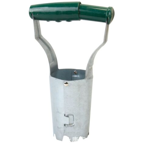 Plantoir à bulbes automatique de jardinage avec manche en bois (1/2)