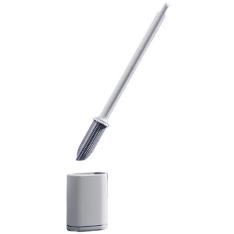 Brosse de toilette domestique avec tête de brosse double face pour un nettoyage en profondeur des toilettes (1/5)