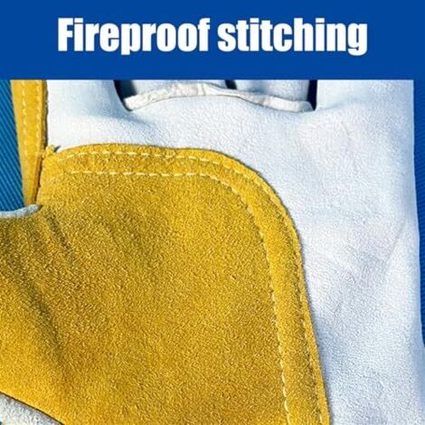 Gants De Soudage En Cuir Rouge Résistants à La Chaleur Jusqu'à 500°C - Haute Protection