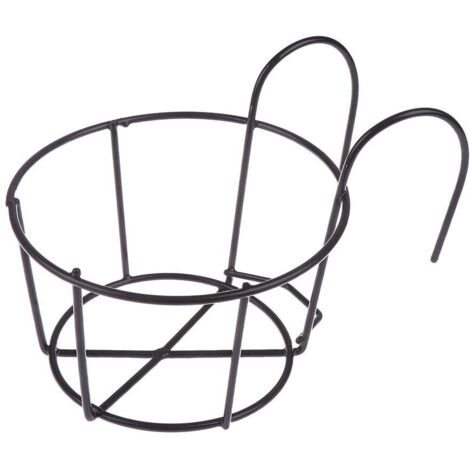 Un élégant pot suspendu rond en métal – parfait pour les balcons, les jardins et la décoration intérieure, pour suspendre des plantes grasses et des branches vertes aux balustrades. (1/5)