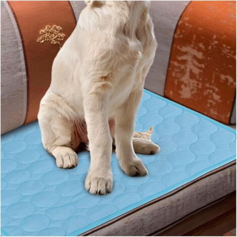 Tapis Rafraîchissant Gel Pour Chien Et Chat | Double Face Effet Glacé Avec Attaches Pour Cage Canapé Siège Auto