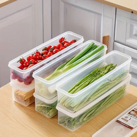 Lot de 6 boîtes à nouilles avec couvercles, récipients en plastique transparent de qualité alimentaire Tommoy01 (1/4)